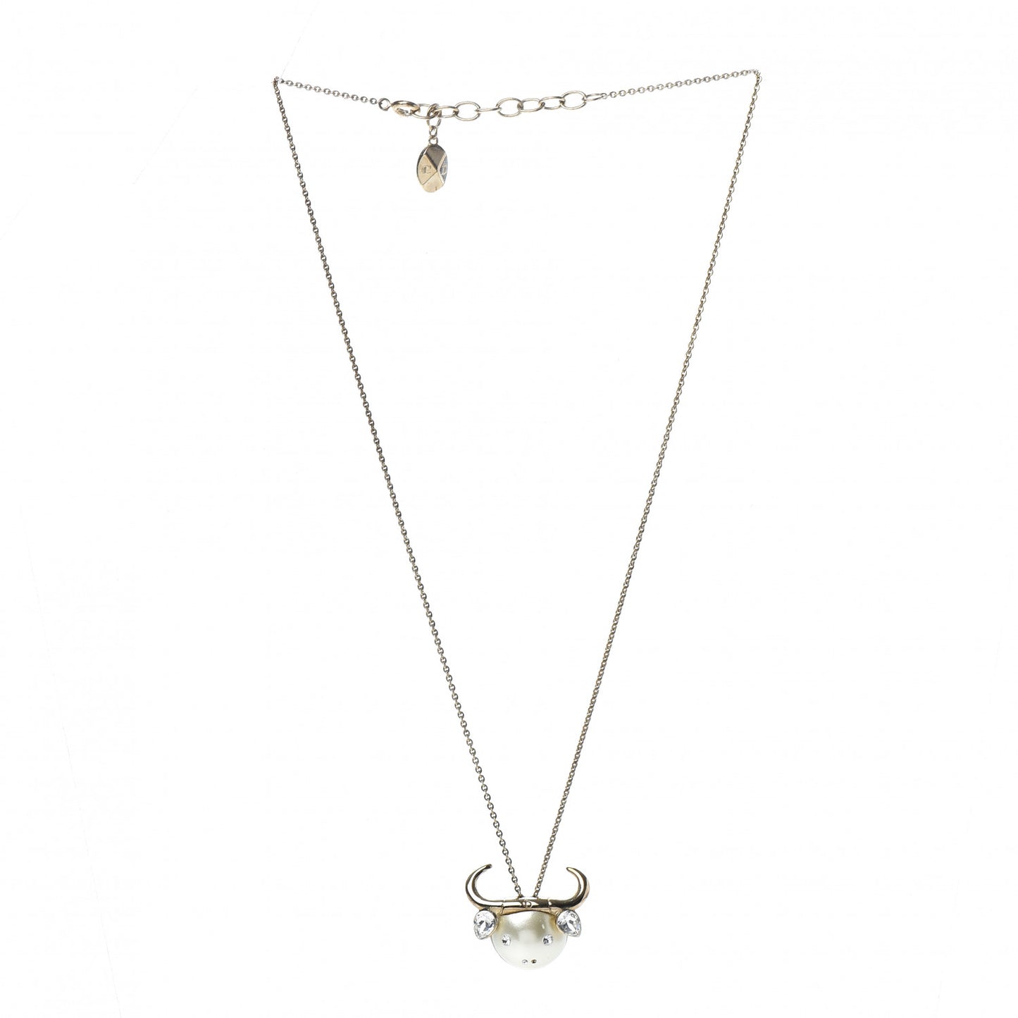 Crystal Tell Me Dior Zodiac Taurus Necklace Gold