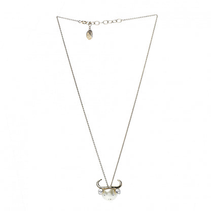 Christian Dior Crystal Tell Me Dior Zodiac Taurus Necklace Gold 3 of 6
