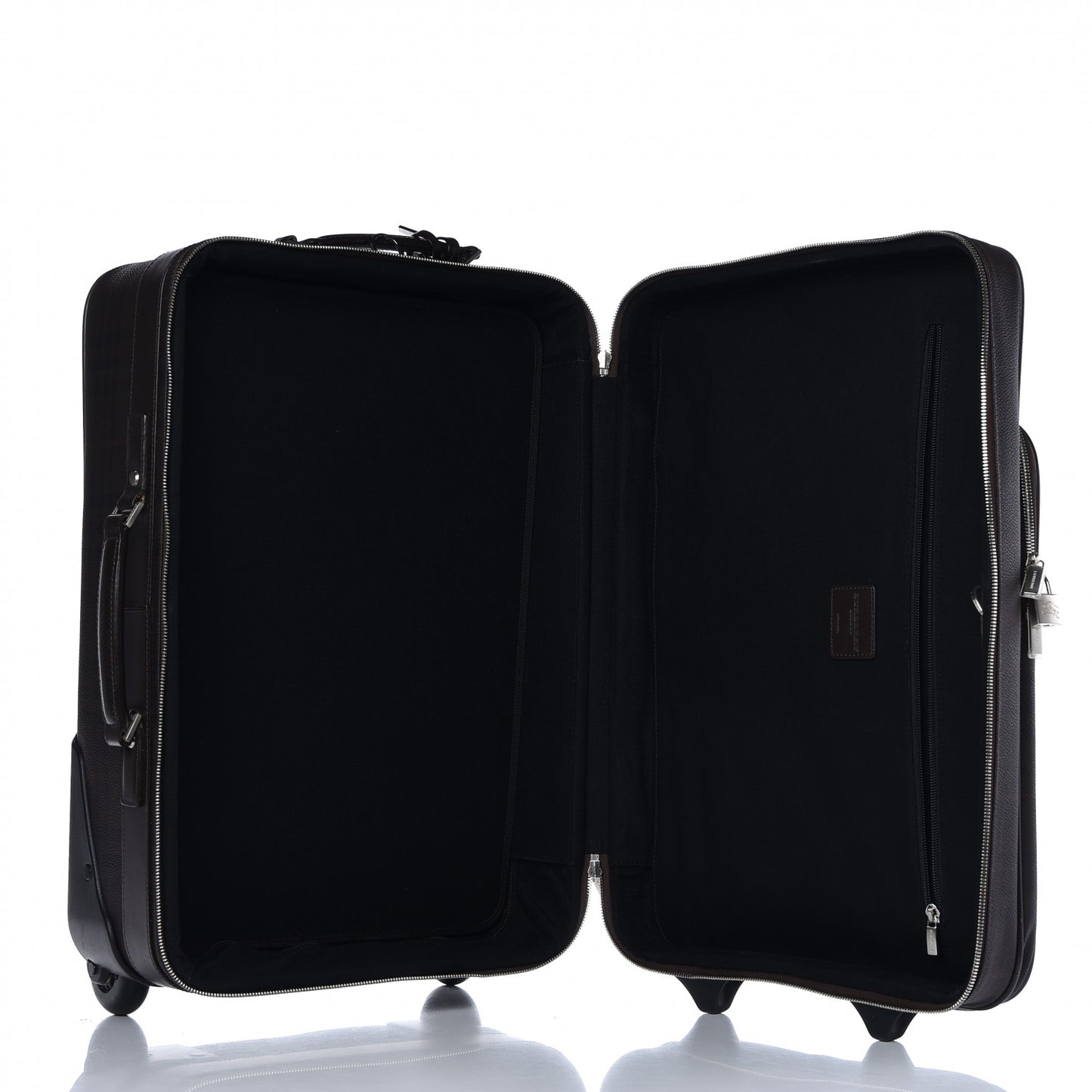 Smoked Haymarket Check Carry-On Suitcase Chocolate