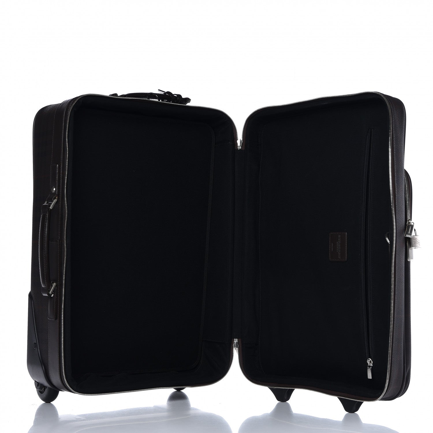 Burberry Smoked Haymarket Check Carry-On Suitcase Chocolate 5 of 13