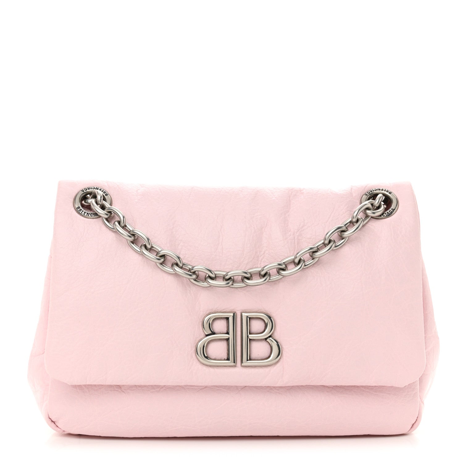 Balenciaga Arena Calfskin Mini Monaco Chain Shoulder Bag Petal Pink 1 of 10