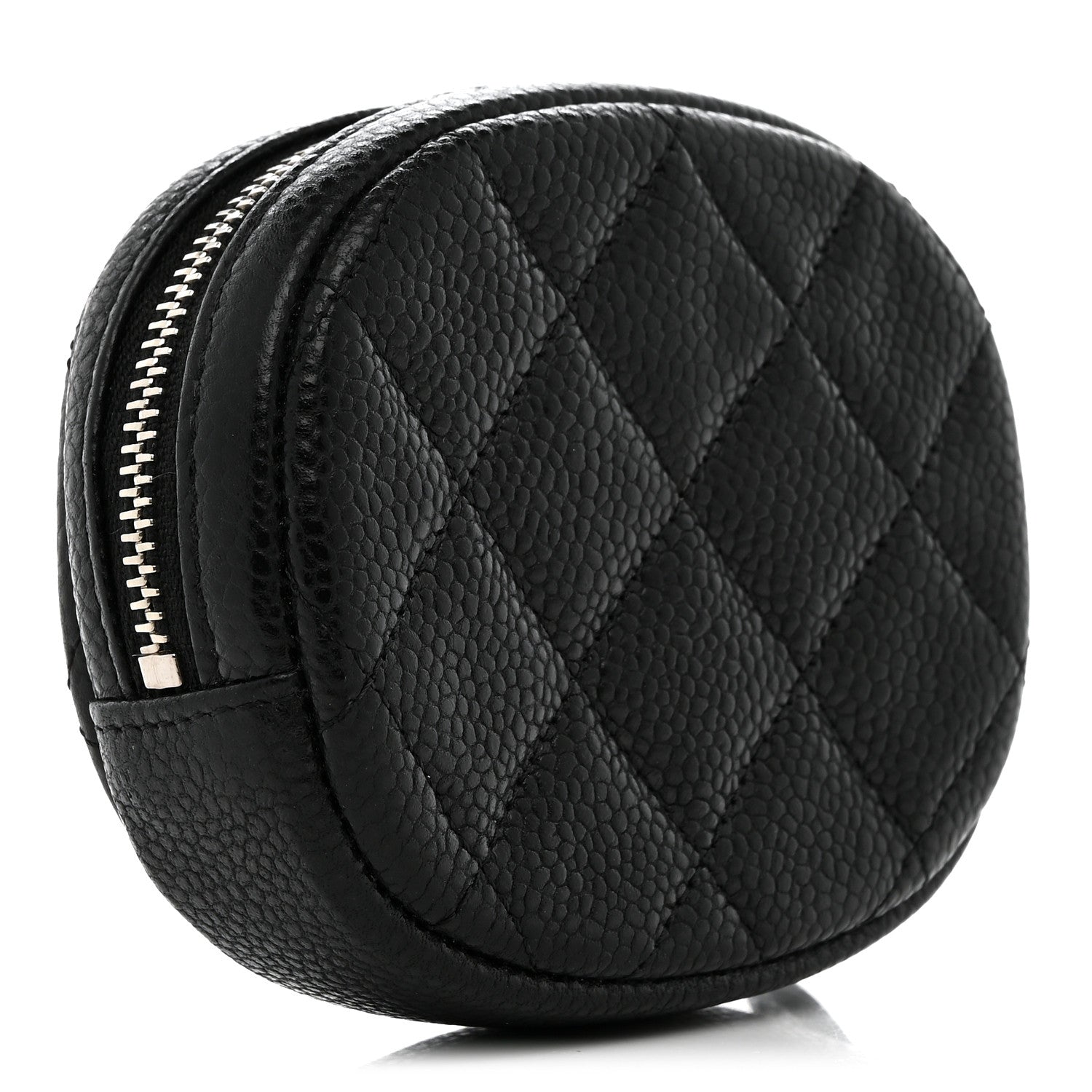 Chanel Caviar Quilted Zip Around Classic Coin Purse Black 3 of 8