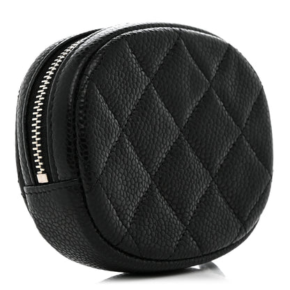 Chanel Caviar Quilted Zip Around Classic Coin Purse Black 3 of 8