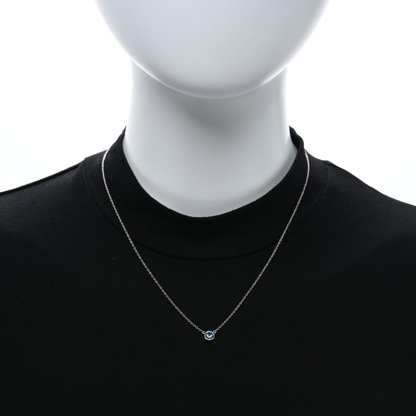 Platinum Aquamarine Color by the Yard Necklace
