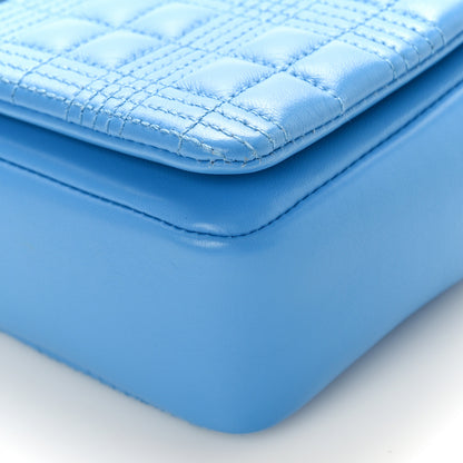 Burberry Lambskin Quilted Small Lola Bag Blue 8 of 8