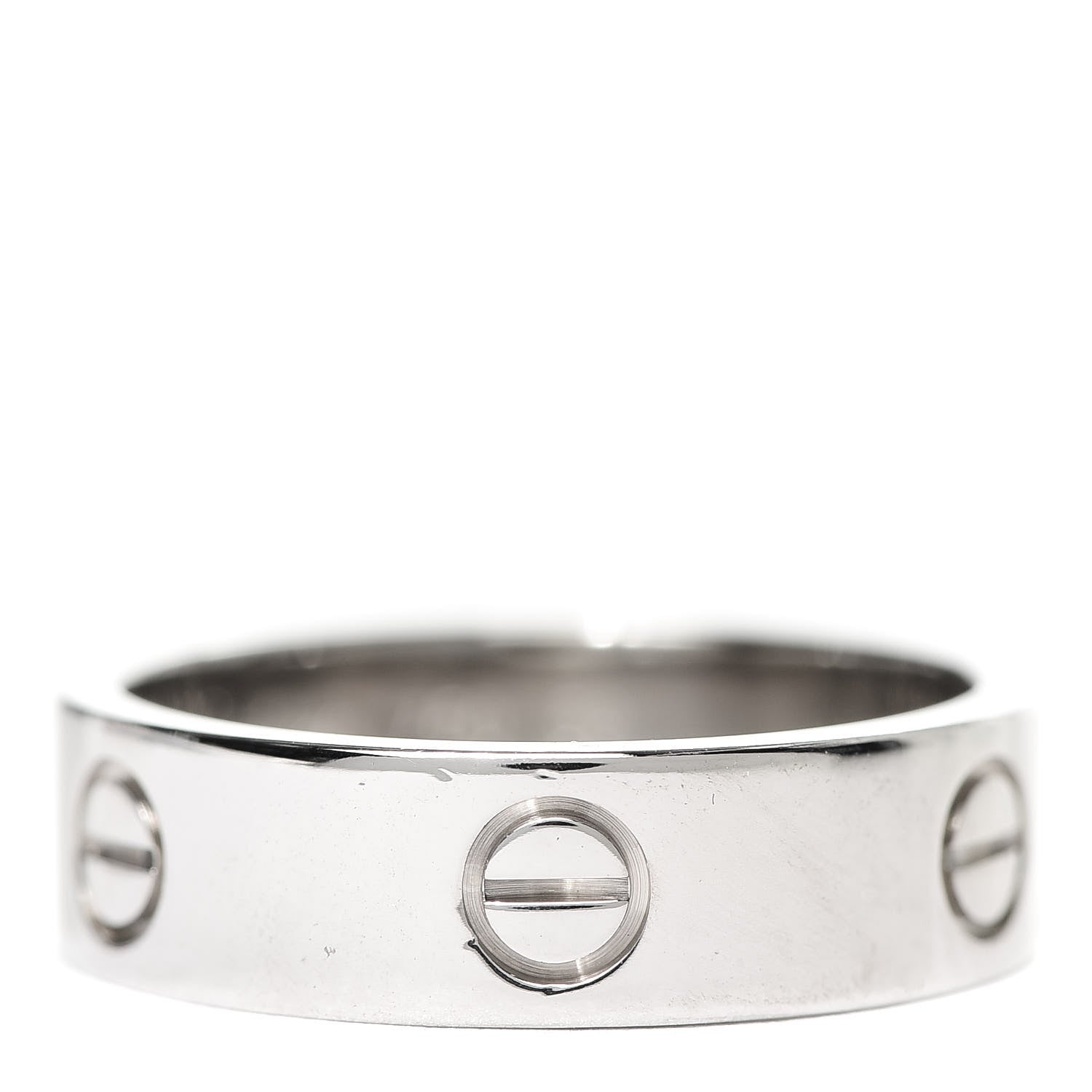 Cartier 18K White Gold 5.5mm LOVE Ring 59 8.75 1 of 4