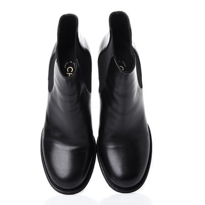 Chanel Calfskin Elastic Short Boots 39 Black 6 of 12