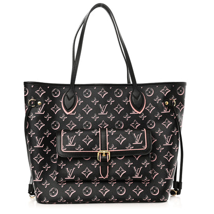 Louis Vuitton Monogram Fall For You Neverfull MM Black 3 of 11