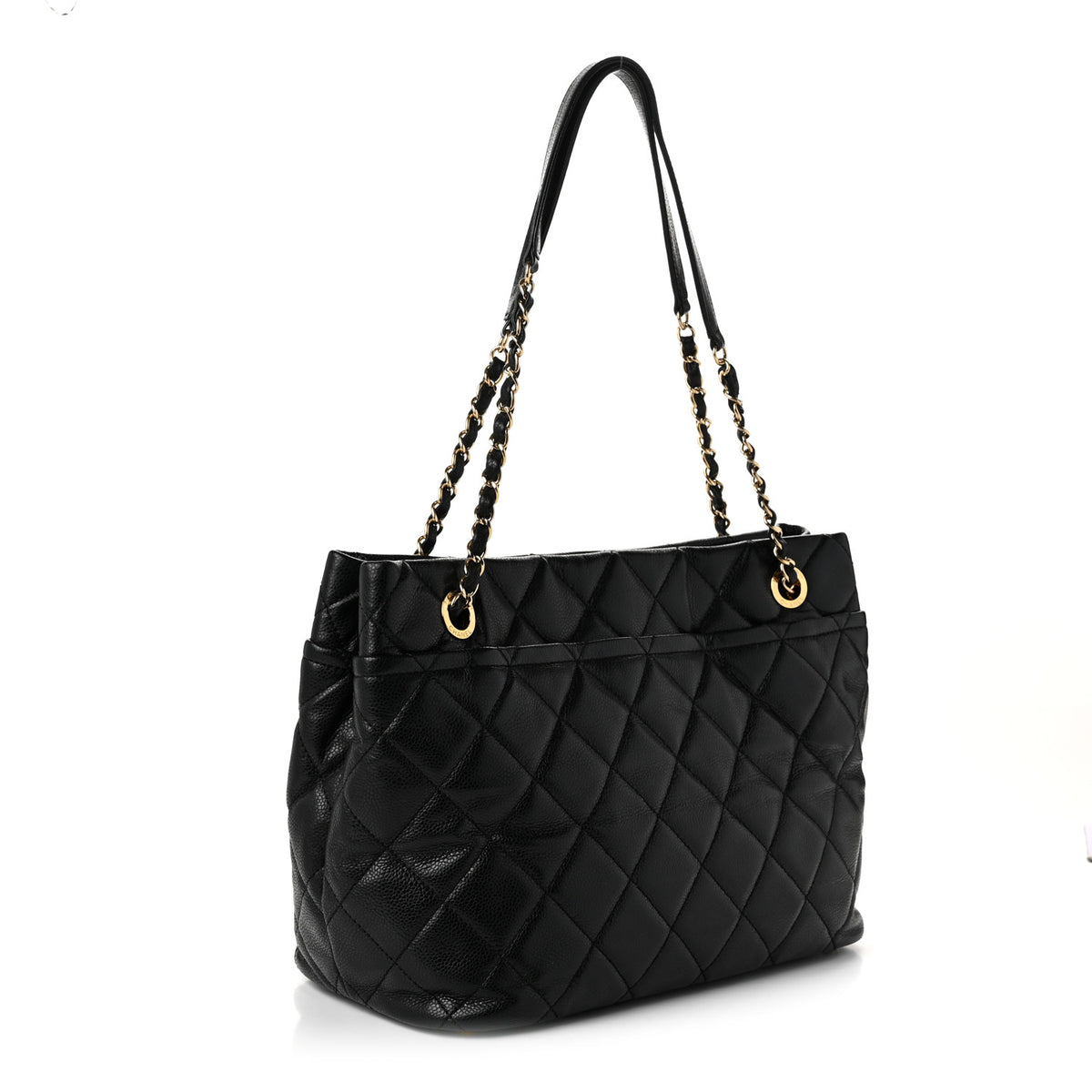 Chanel Caviar Quilted CC Timeless Soft Tote Black 3 of 10