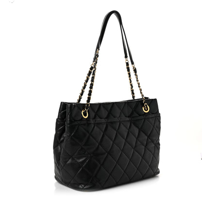 Chanel Caviar Quilted CC Timeless Soft Tote Black 3 of 10