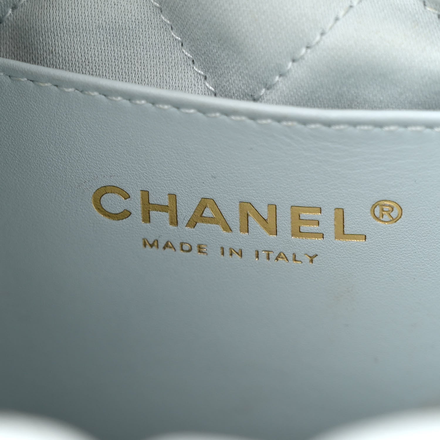Chanel Shiny Caviar Quilted Mini Chanel 22 Light Blue 6 of 12