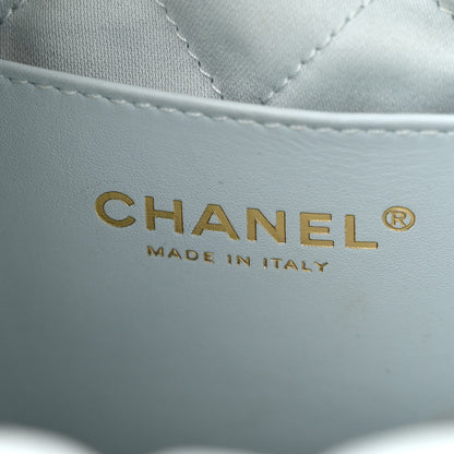 Chanel Shiny Caviar Quilted Mini Chanel 22 Light Blue 6 of 12
