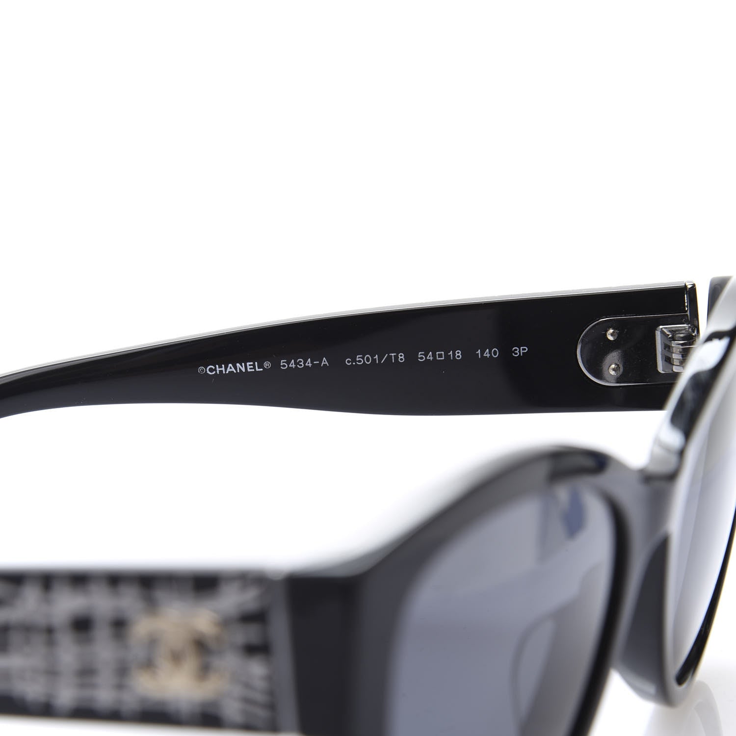 Chanel Acetate Polarized Pantos Sunglasses 5434 Black 6 of 9