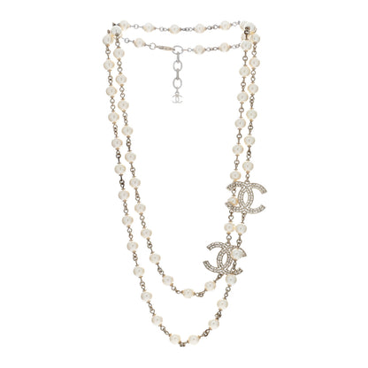 Chanel Pearl CC Long Necklace Light Gold 3 of 4