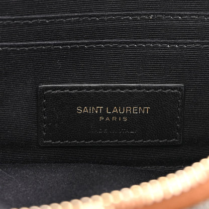 Saint Laurent Suede Denim Quilted Mini Becky Double Zip Bag Blue Cinnamon 8 of 15