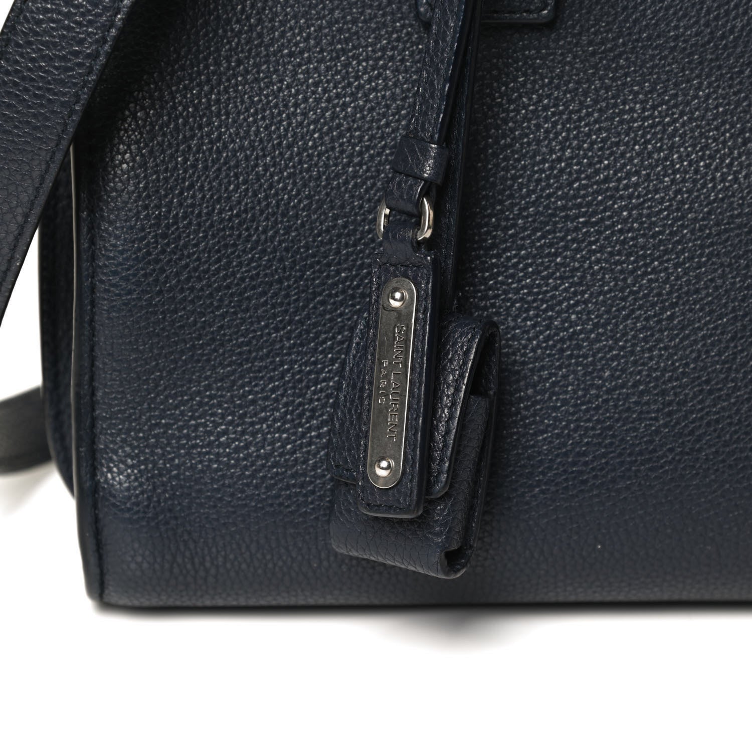 Saint Laurent Grained Calfskin Baby Supple Sac De Jour Navy 9 of 12