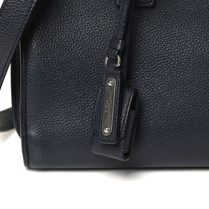 Saint Laurent Grained Calfskin Baby Supple Sac De Jour Navy 9 of 12