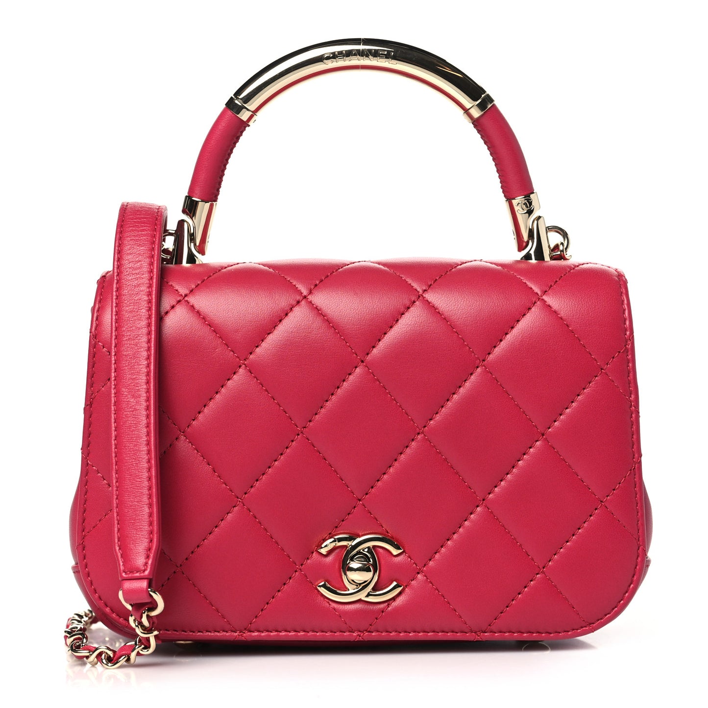 Lambskin Mini Carry Chic Flap Pink