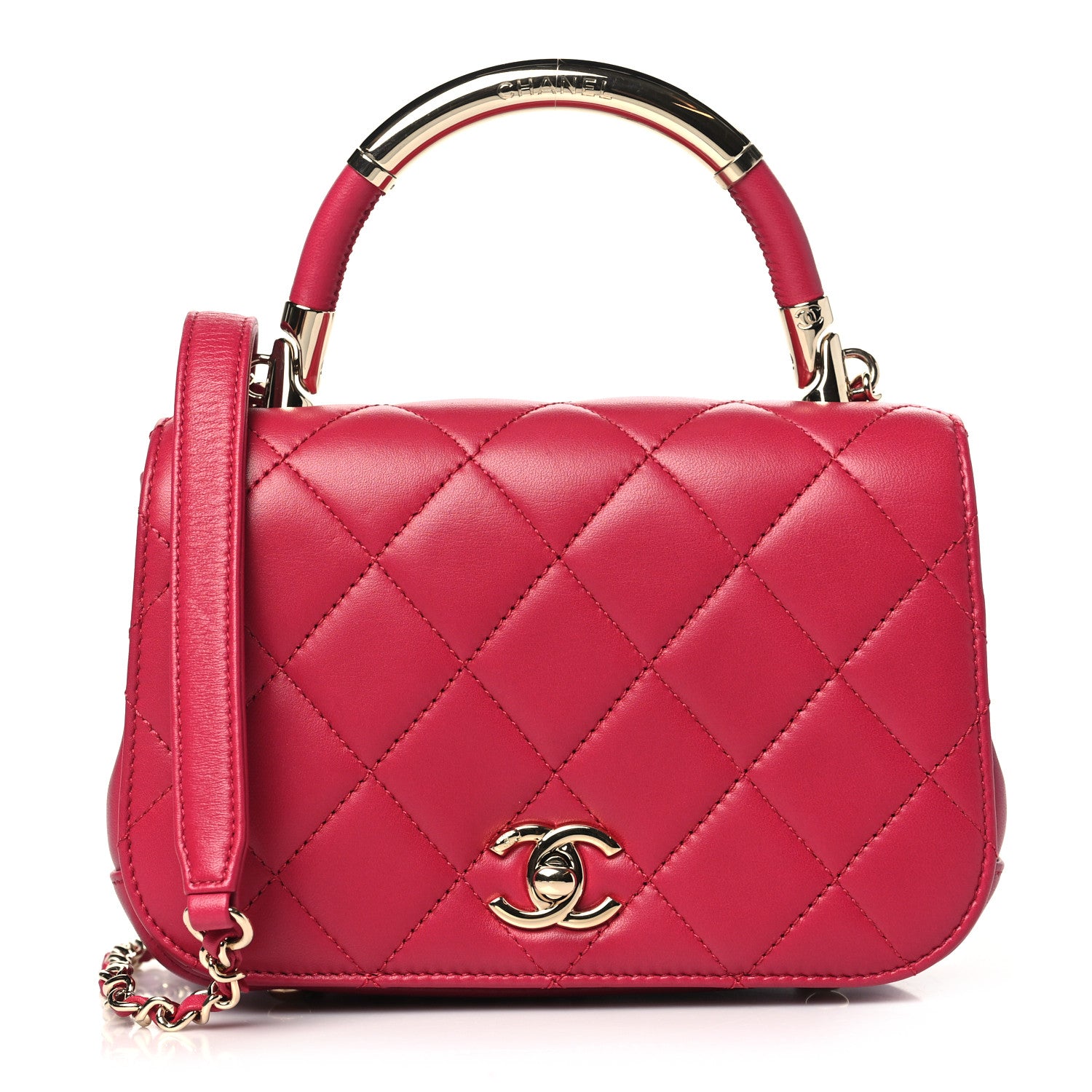 Chanel Lambskin Mini Carry Chic Flap Pink 1 of 10