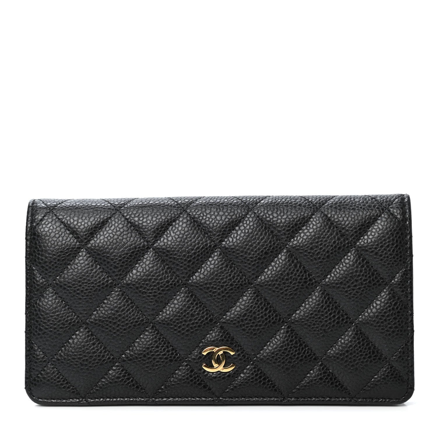 Chanel Caviar Quilted Yen Wallet Black 1 of 4