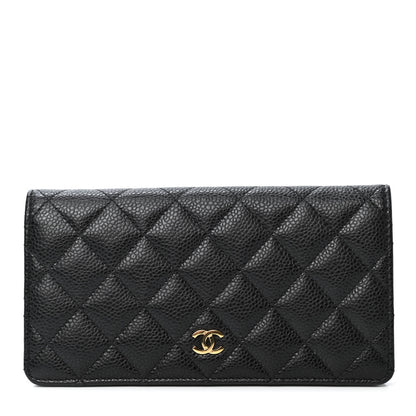Chanel Caviar Quilted Yen Wallet Black 1 of 4