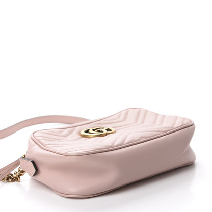 Gucci Calfskin Matelasse Small GG Marmont Chain Shoulder Bag Perfect Pink 4 of 10