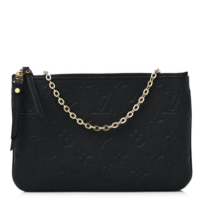 Louis Vuitton Empreinte Double Zip Pochette Black 1 of 10