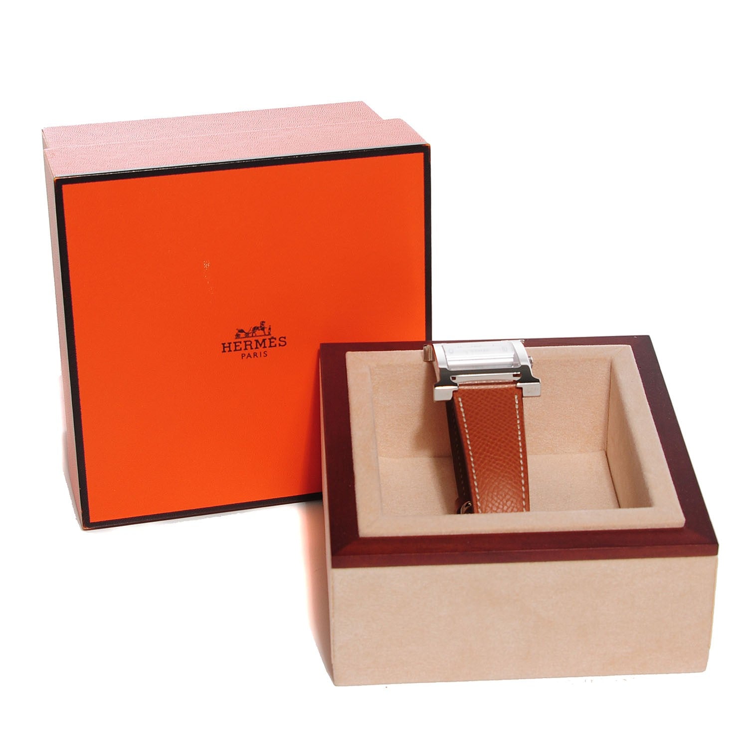 Hermes Stainless Steel Epsom 30.5mm Heure H Hour Quartz Watch Gold 6 of 12
