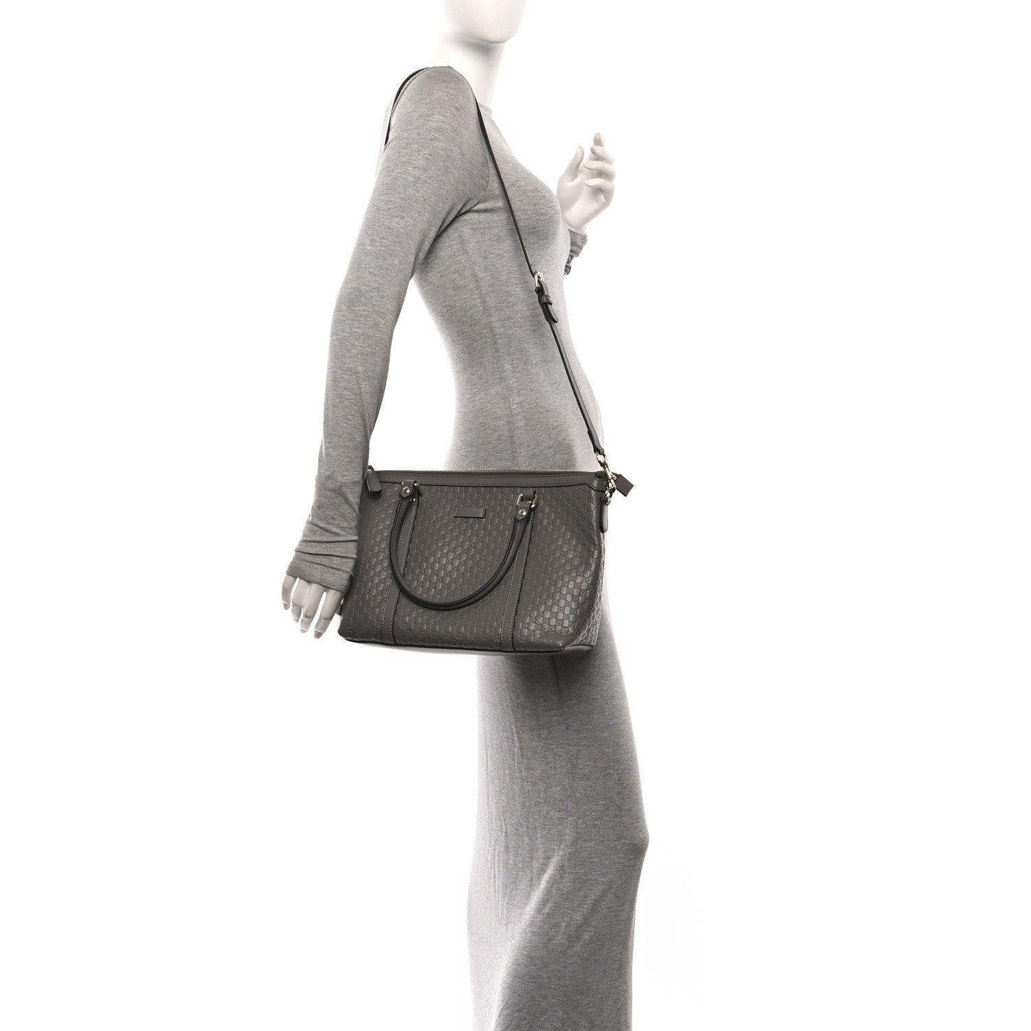 Gucci Soft Microguccissima Small Zippered Satchel Loess 2 of 9