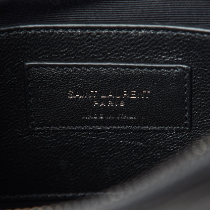 Saint Laurent Sheepskin Matelasse Chevron Monogram Medium College Bag Asphalt 9 of 10
