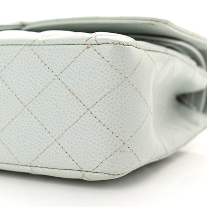 Chanel Caviar Quilted Medium Double Flap Light Blue 10 of 18