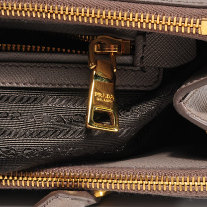 Prada Saffiano Lux Medium Double Zip Tote Argilla 11 of 12