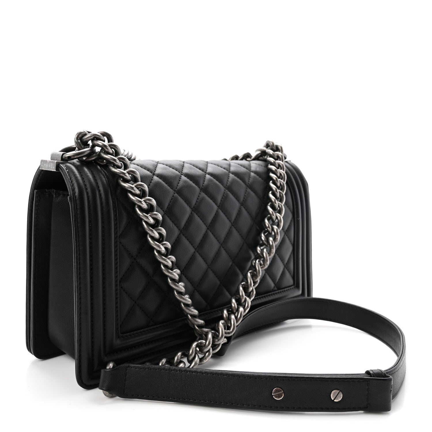Chanel Calfskin Quilted Medium Boy Flap Black 3 of 10