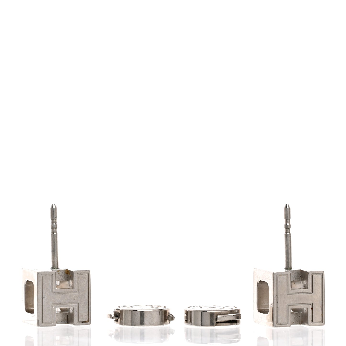 Palladium Cage d'H Earrings Rose Dragee