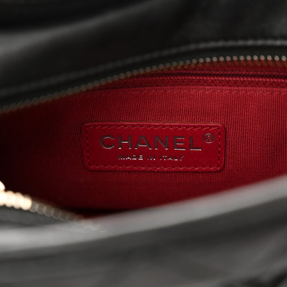 Chanel Aged Calfskin Quilted Small Gabrielle Hobo Black 6 of 10