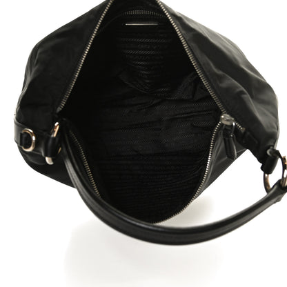 Prada Tessuto Nylon Saffiano Hobo Black 4 of 9