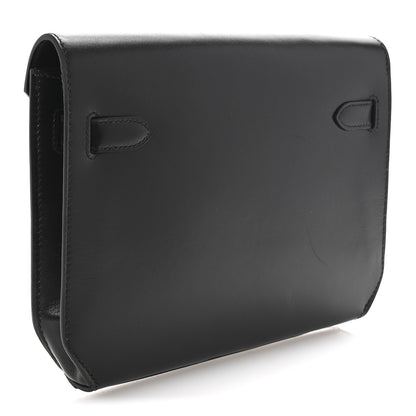 Hermes Box Kelly Depeches 25 Pouch Black 3 of 8