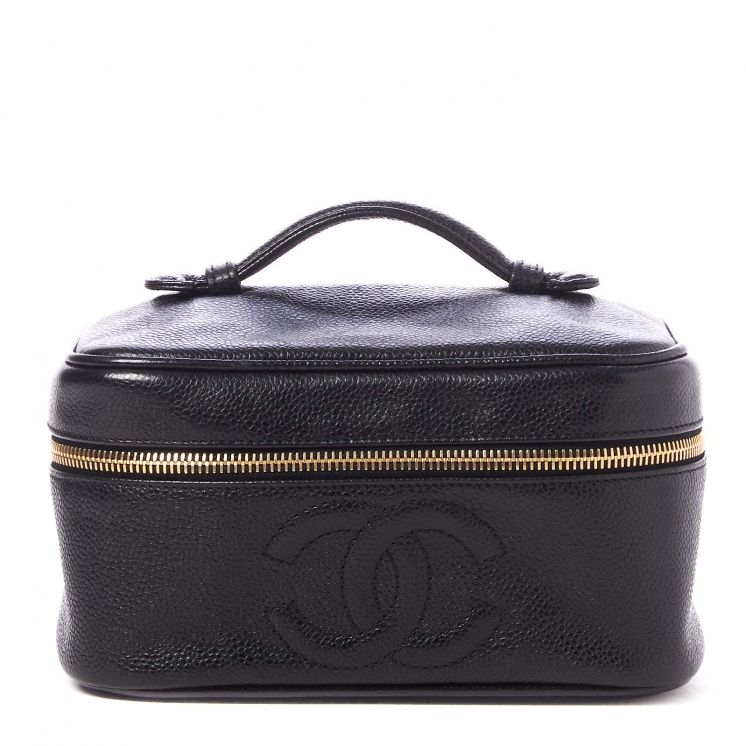 Chanel Caviar Vanity Cosmetic Case Black 1 of 9