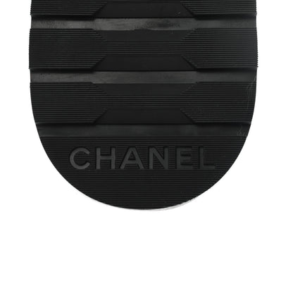 Chanel Shiny Lambskin Quilted Lace Up Combat Boots 36 Black 6 of 9