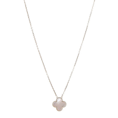 Van Cleef & Arpels 18K Yellow Gold Mother of Pearl Vintage Alhambra Pendant Necklace 1 of 7