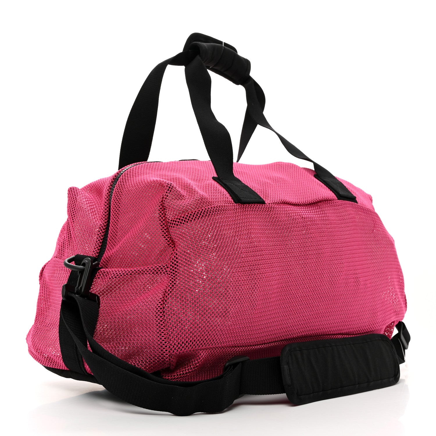 Saint Laurent Nylon Mesh Duffle Bag Fuchsia 2 of 9