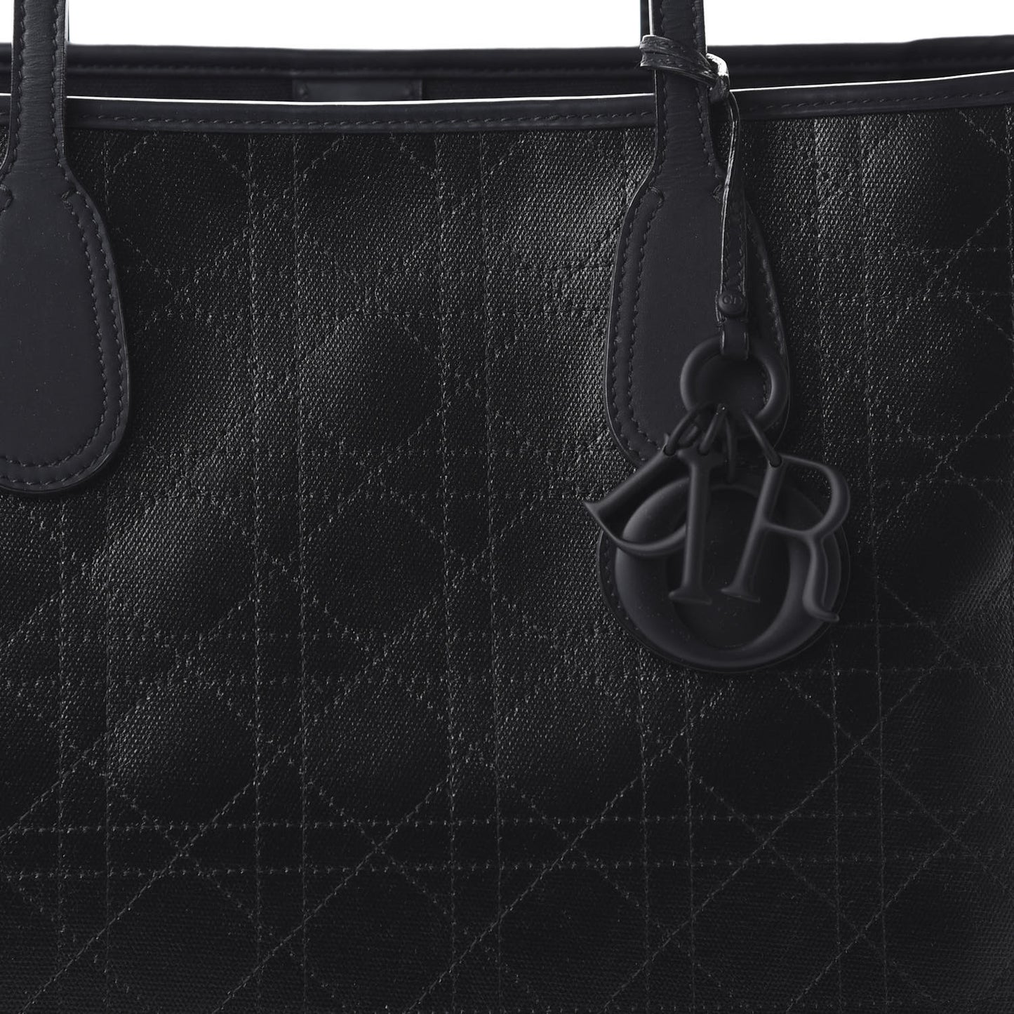 Coated Canvas Cannage Black
