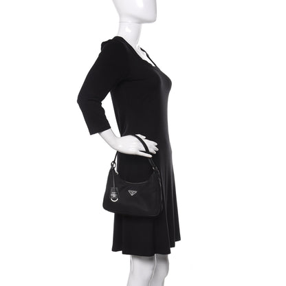 Prada Tessuto Nylon Saffiano Mini Re-Edition 2005 Bag Black 2 of 11