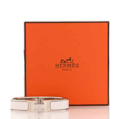Hermes Enamel Narrow Clic Clac H Bracelet PM White 5 of 5