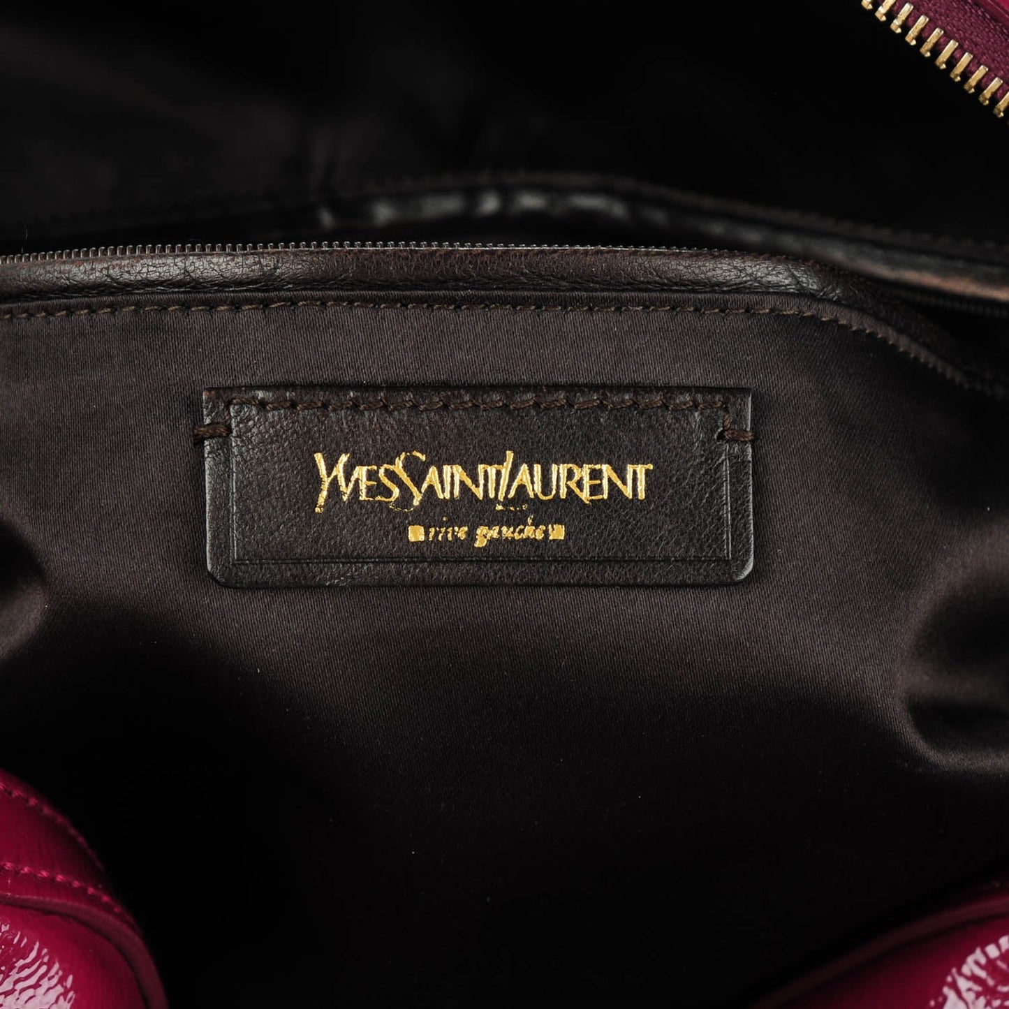 Patent Calfskin Oversized Muse Magenta