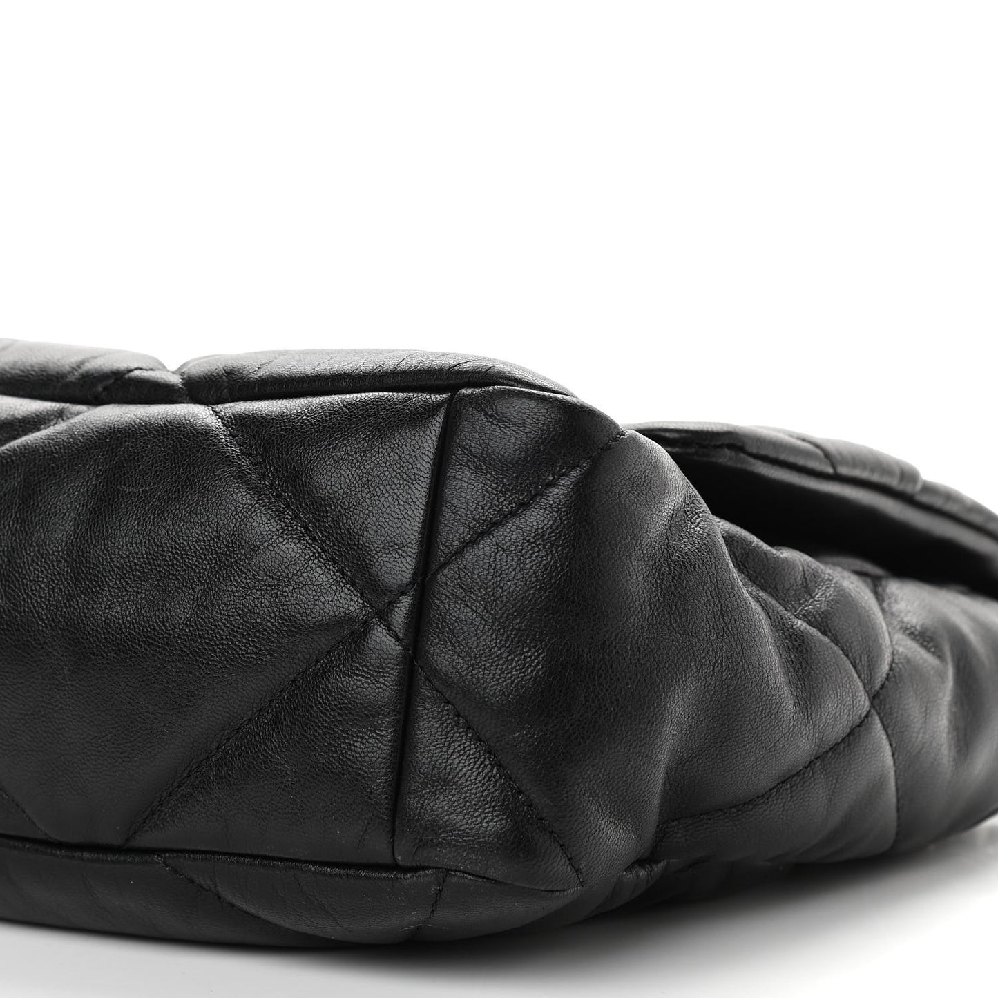 Goatskin Quilted Large Chanel 19 Flap Black