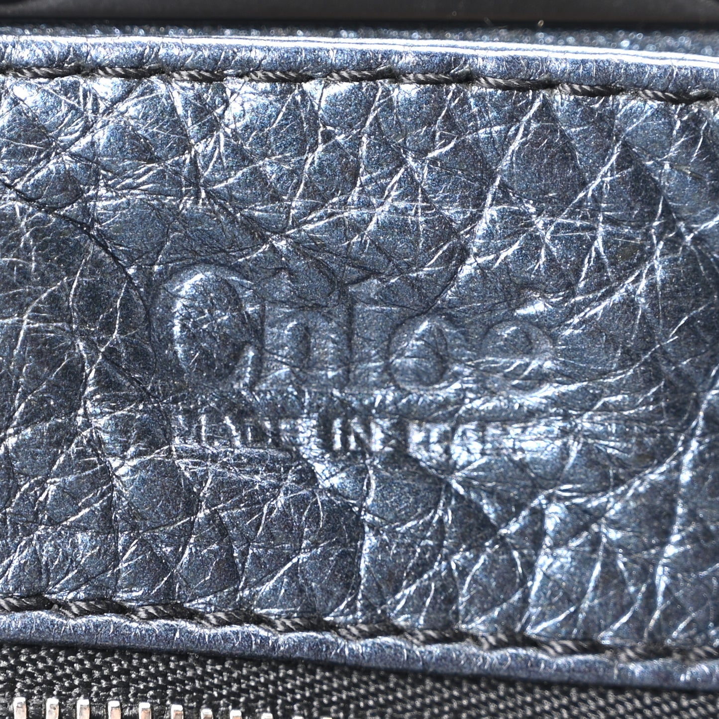 Metallic Calfskin Medium Paddington Satchel Blue
