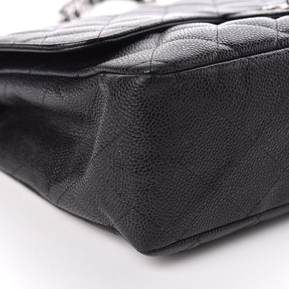 Chanel Caviar Quilted Jumbo Single Flap Black 5 of 17