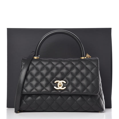Chanel Caviar Quilted Small Coco Handle Flap Black 10 of 10