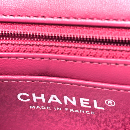 Chanel Metallic Tweed Quilted Mini Rectangular Flap Pink 7 of 12